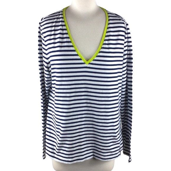 Lauren Ralph Lauren Tops - Lauren Ralph Lauren White/Black Striped Tee - XL